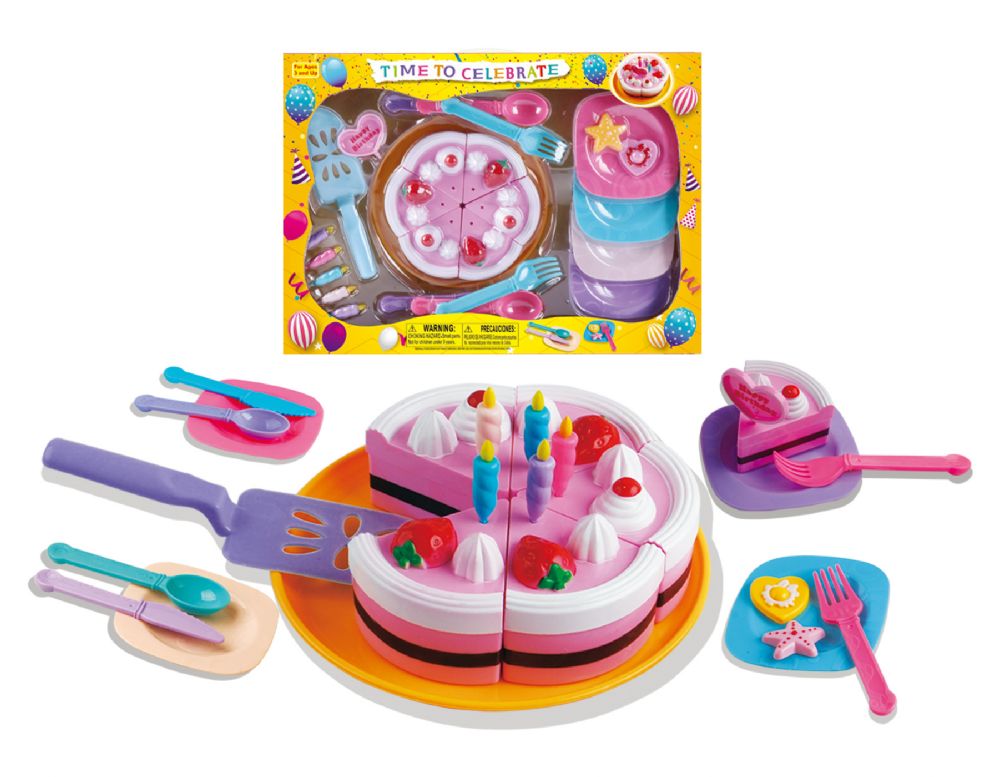 18 Wholesale Cake With Accessories 26 Pcs Play Set, Large Size
