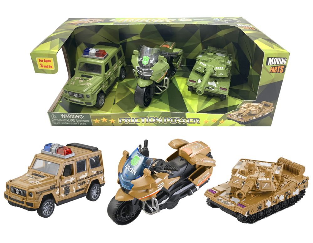 36 Wholesale 5" to 6" Friction Military Tank, patrol Vehicle