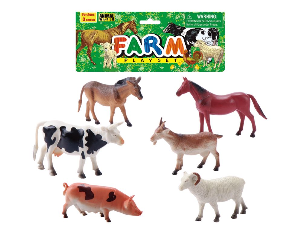 48 pieces of 5 - 7" Farm Animals Play Set (6 Pcs Set)