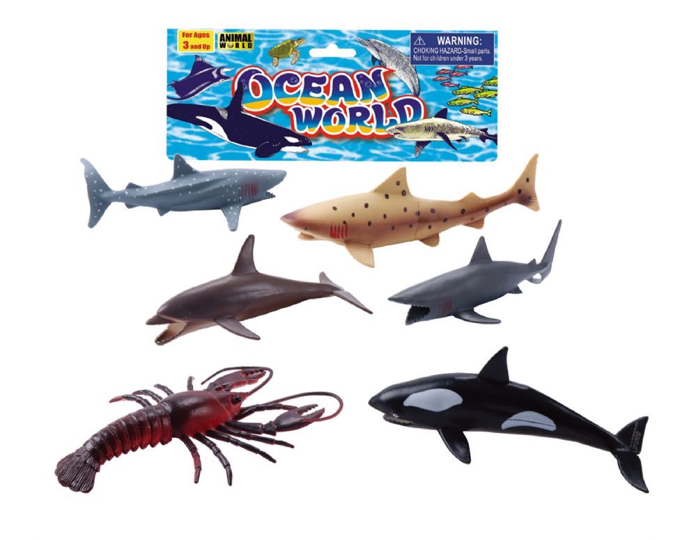 48 pieces of 4 - 7" Ocean Animals Play Set (6 Pcs Set)