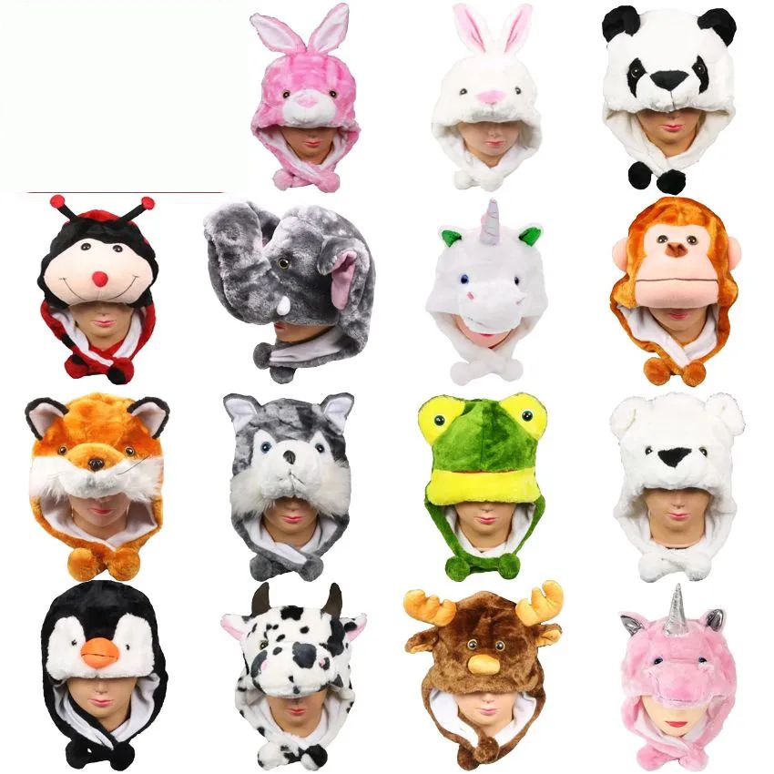 40 Sets of Animal Hat Set Plush Hats With Assorted Styles 40 Pcs