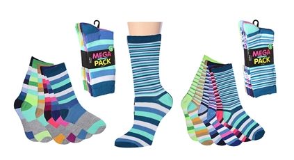 60 Pairs of Women's Size 9-11 Soft And Comfortable Crew Socks In Assorted Styles