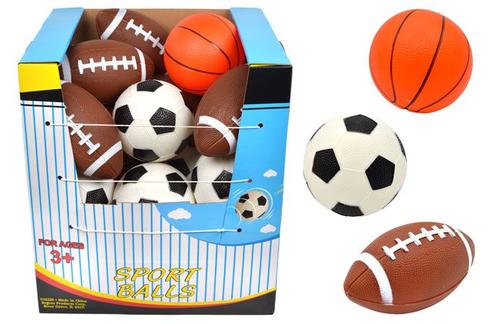 24 Pieces of Inflated Rubber Sport Ball (assorted)