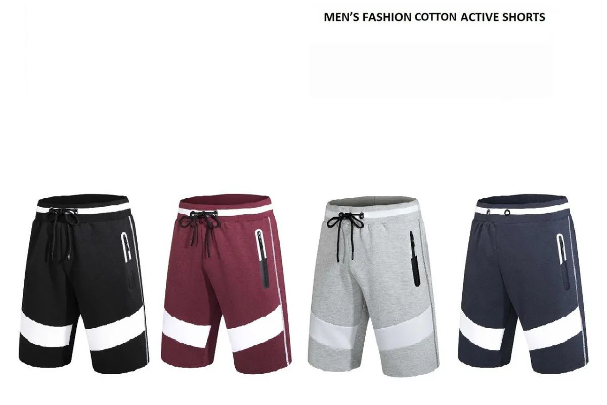24 Wholesale Men's Cotton Active Shorts