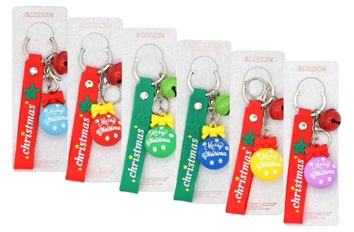 12 Pieces of Keychain With Strap (christmas)