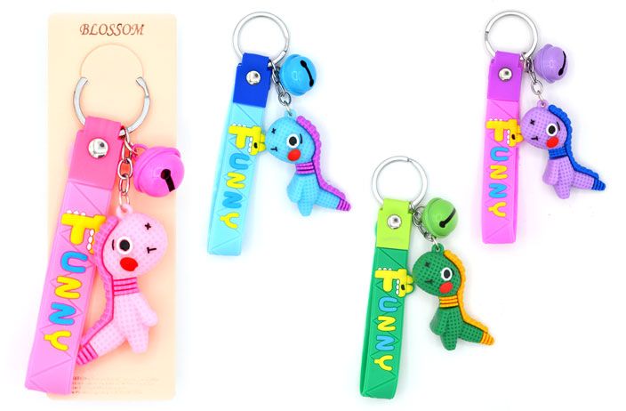 12 Pieces of Keychain With Strap (dinosaur)