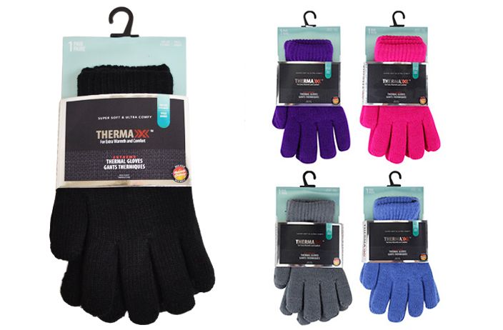 12 Pairs of Kid's Gloves With Thermal Lining