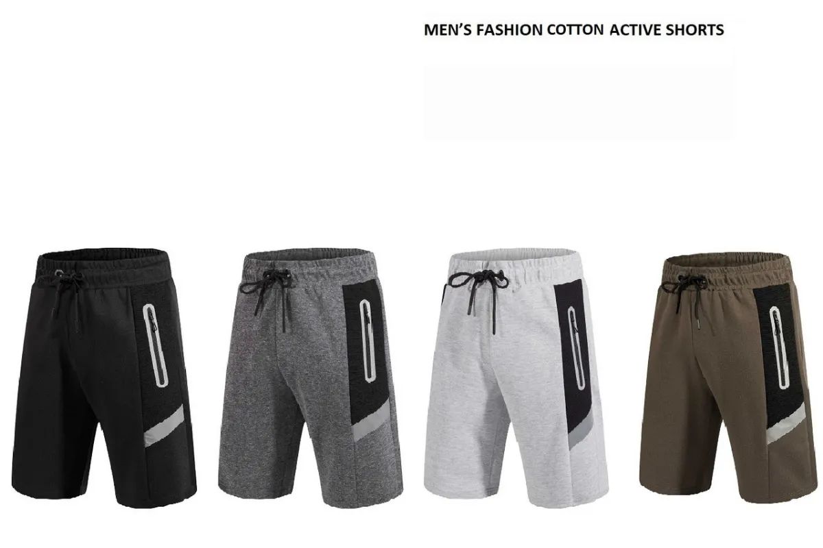 24 Pieces Men's Cotton Active Shorts - Men's Activewear