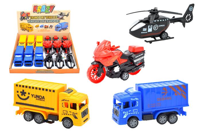 12 Sets of PulL-Back Vehicle (assorted)