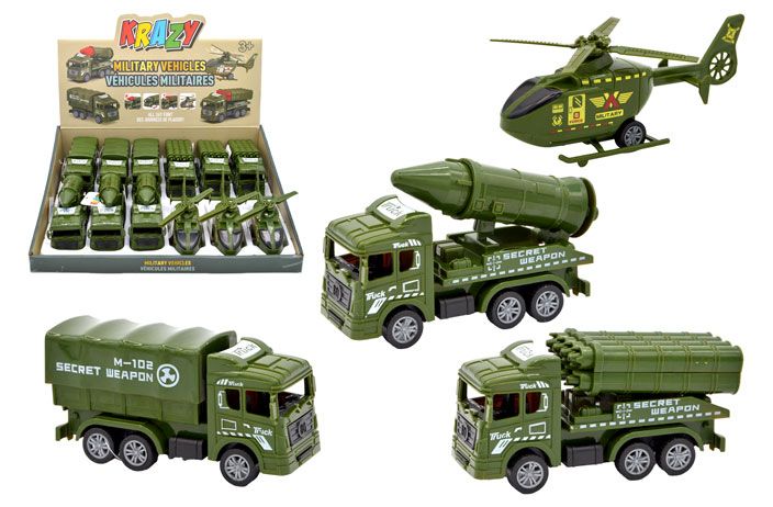 12 Pieces of PulL-Back Vehicle (military)