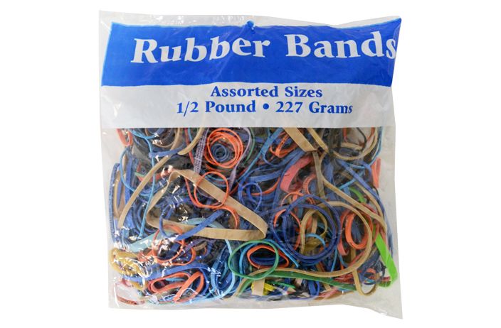 24 Packs of Rubber Bands (assorted) (1/2 Lb.)