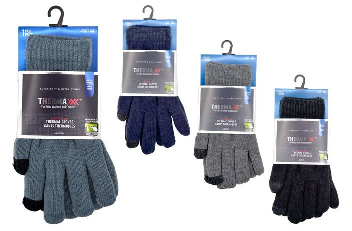 12 Pieces of Thermal Gloves (men's) (texting)