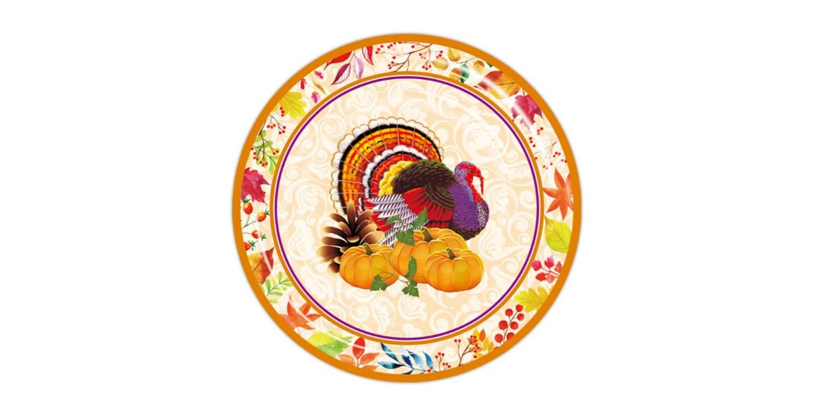 36 Wholesale 9 Inch 50ct Thanksgiving Plate