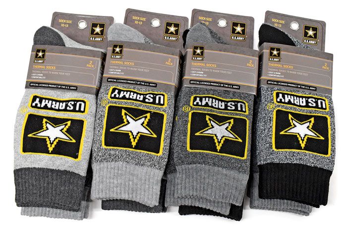12 Pairs of U.s. Army Thermal Socks (2 Pr)