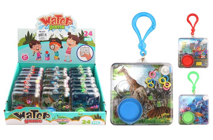24 Pieces of Water Game Keychain (assorted Metallic)