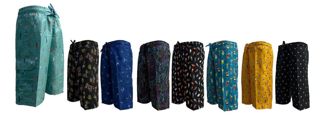 48 Pieces of Men's Swim Short With Lining Assorted Colors Pack A