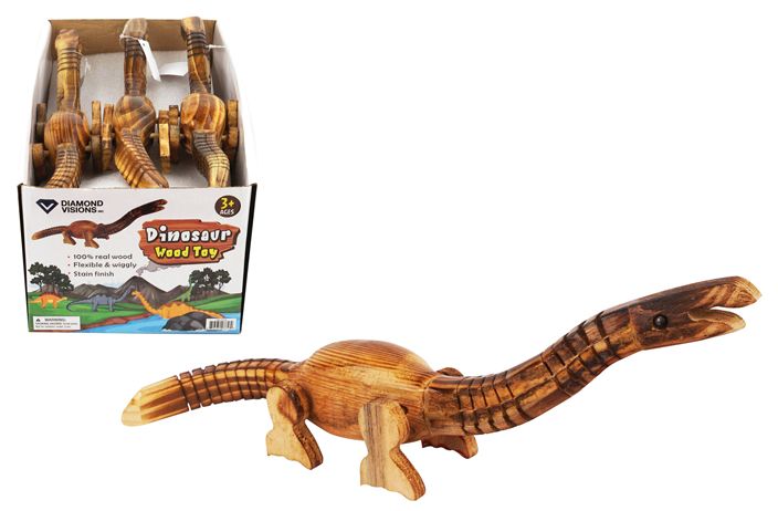 9 Pieces of Wooden Dinosaur (12.5")