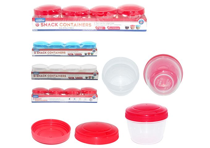 24 Pieces of 4 Piece Snack Containers