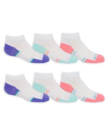 12 Pieces of Fol 6pk Low Cut Girls Socks Assorted C/p 12