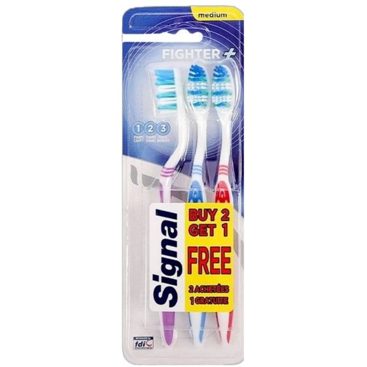 24 Wholesale 3pk Med. Signal Toothbrush C/p 24