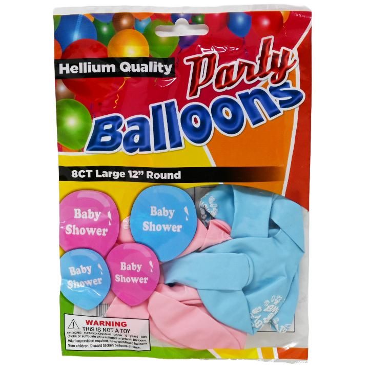 48 Pieces of 8ct Helium Quality Baby Shower Party Balloons C/p 48