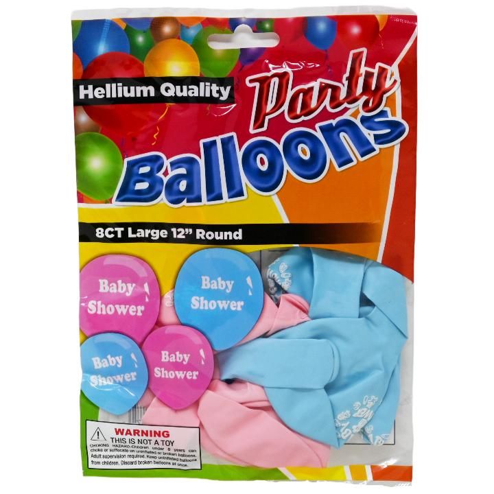 48 Wholesale 8ct Helium Quality Baby Shower Party Balloons C/p 48