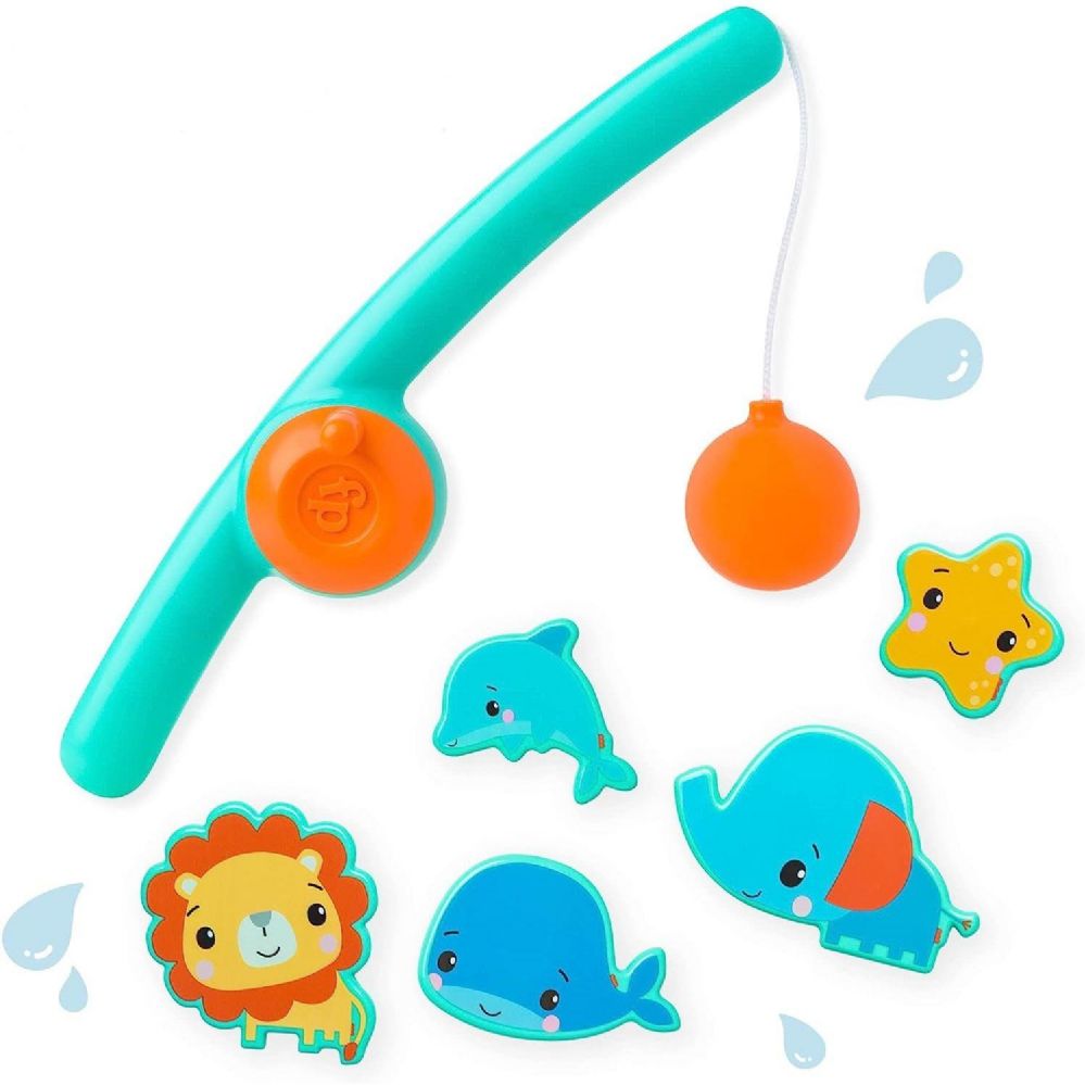 6 Pieces of Fisher Price Bath Fishing Rod Playset C/p 6