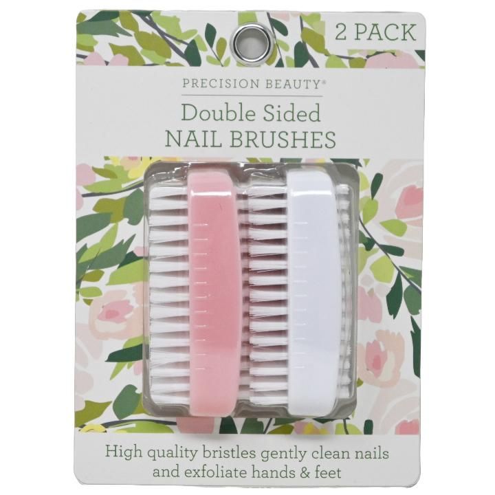 72 Pieces of 2pk Pink/white Double Nail Brush C/p 72