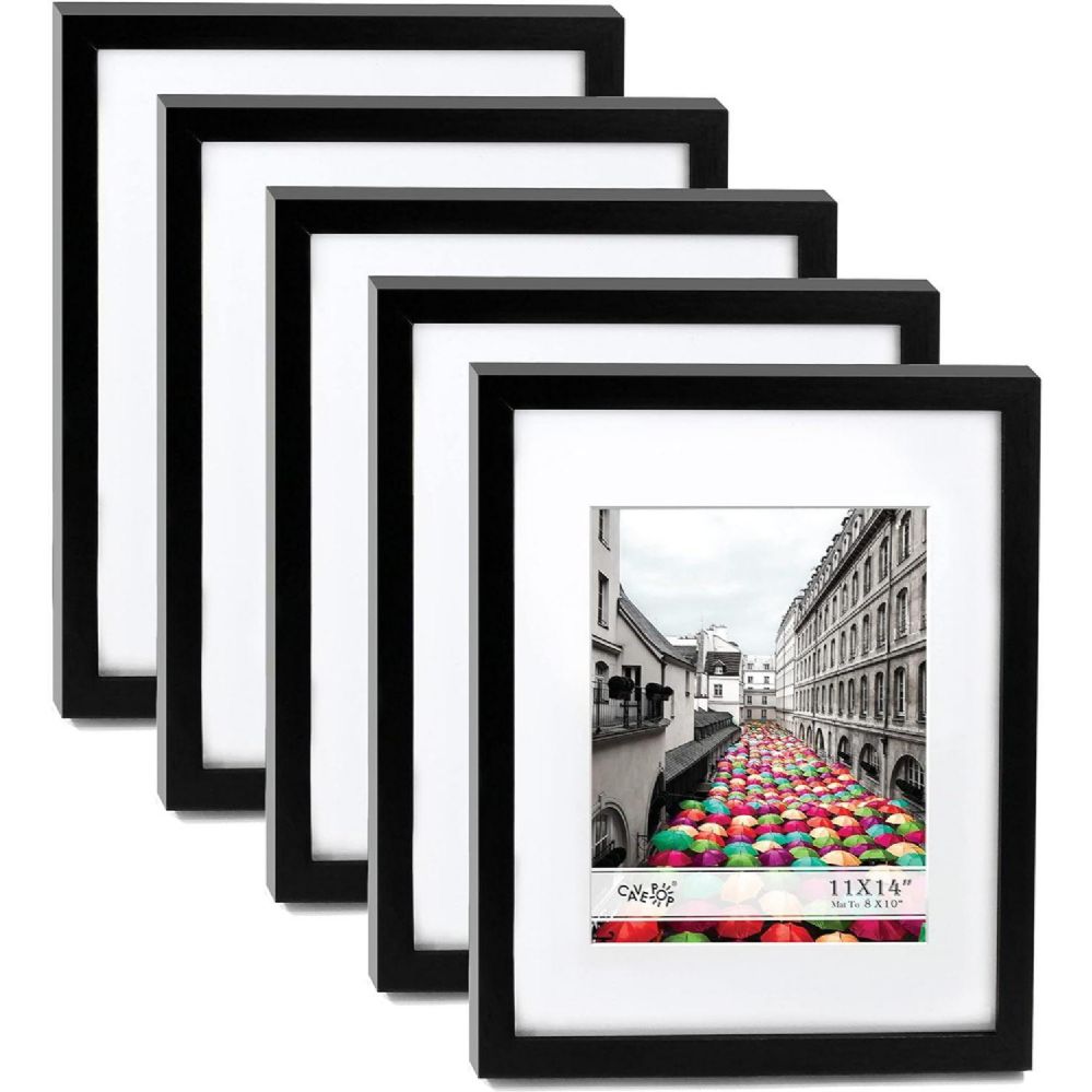 5 Wholesale 5pk 11 Inx14 In Black Pvc Frame For 8 Inx10 In Photos C/p 5