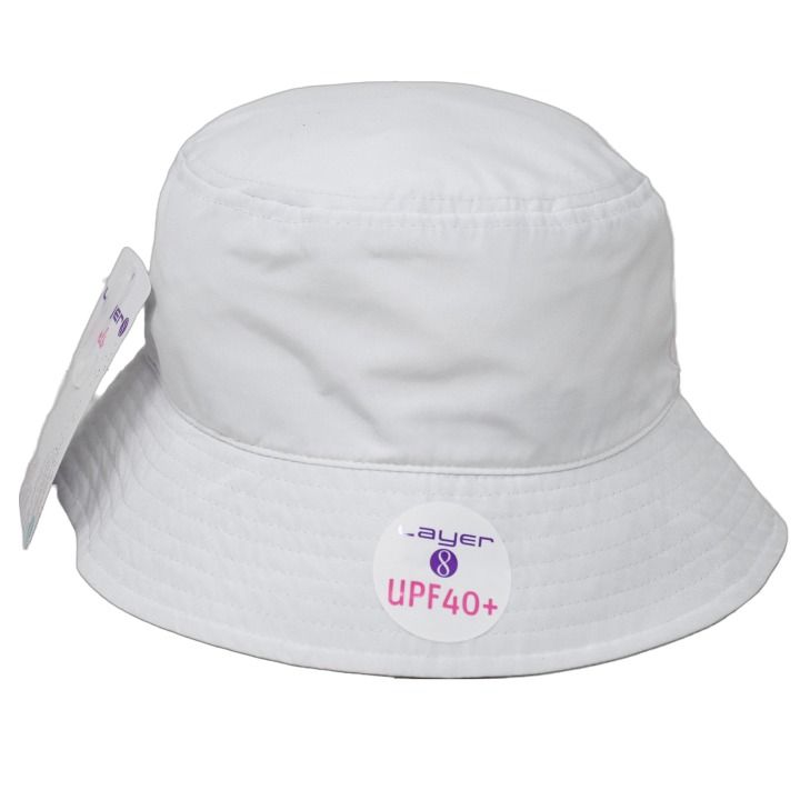 36 Pieces of 4-6x Girls Toddler White Bucket Hat C/p 36