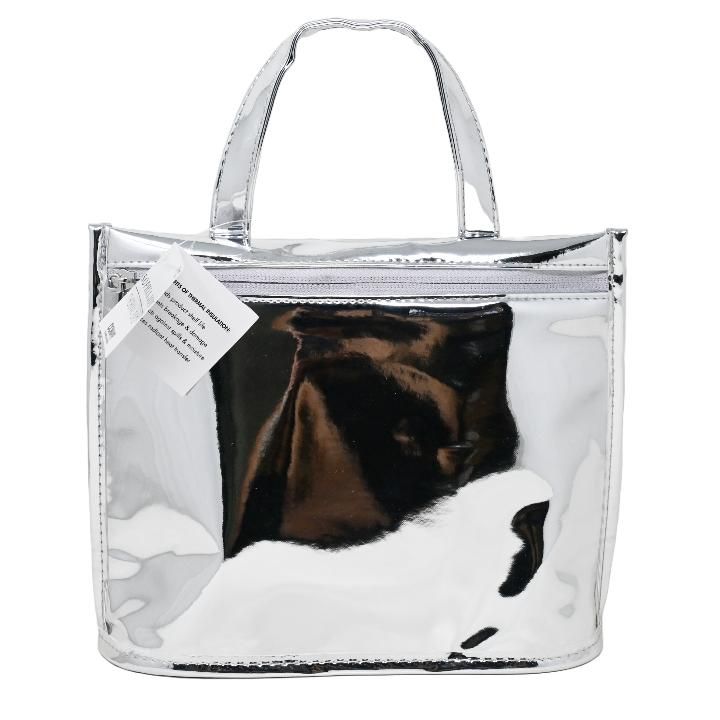 12 Wholesale Insulated Silver Cosmetic Tote C/p 12