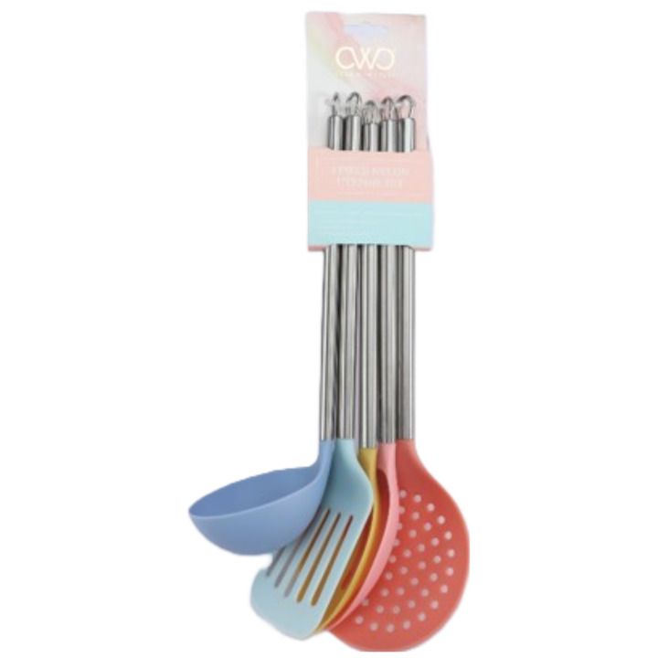 5pc NYLON MULTICOLOR UTENSIL SET C/P 48