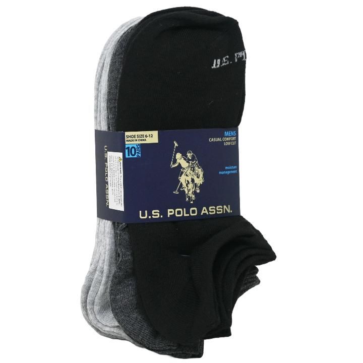 48 Pieces of 10pk Men's Low Cut Socks Size 6-12 3-Asst Colors C/p 48
