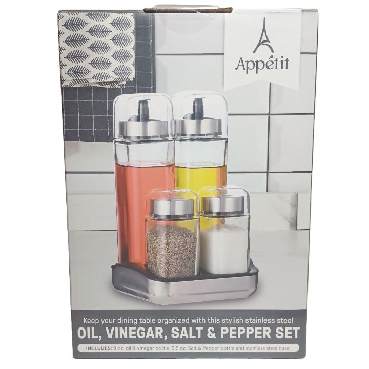 12 Pieces of 4 Pc Salt/pepper/vinegaR-Oil Set C/p 12