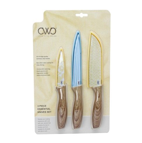 48 Pieces of 3pc Printed Knives Set With Sheath C/p 48