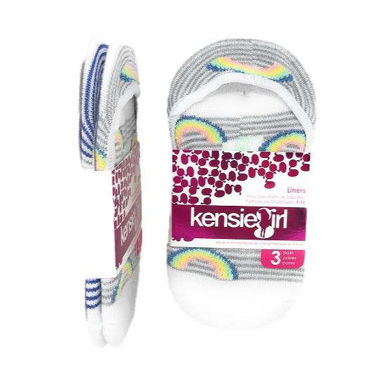 60 Pieces of 4-6 3pk Kensie Girl Unicorn Rainbow Socks C/p 60