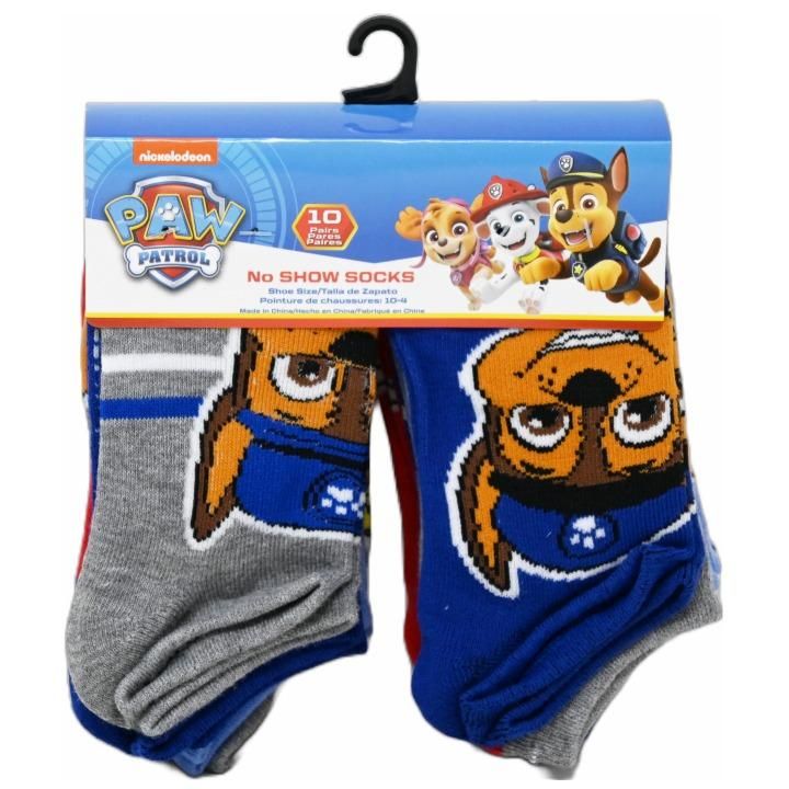 60 Pieces of 10pk Paw Patrol Goin Places Ns Socks Size 6-8 C/p 60