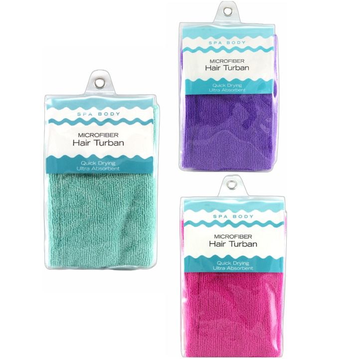 72 Pieces of Quick Dry Microfiber Hair Turban C/p 72
