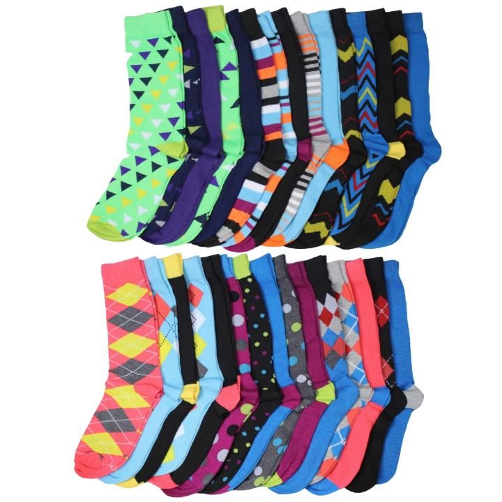 60 Pieces of 5pk Men's Contemporary Socks 10-13 Size C/p 60