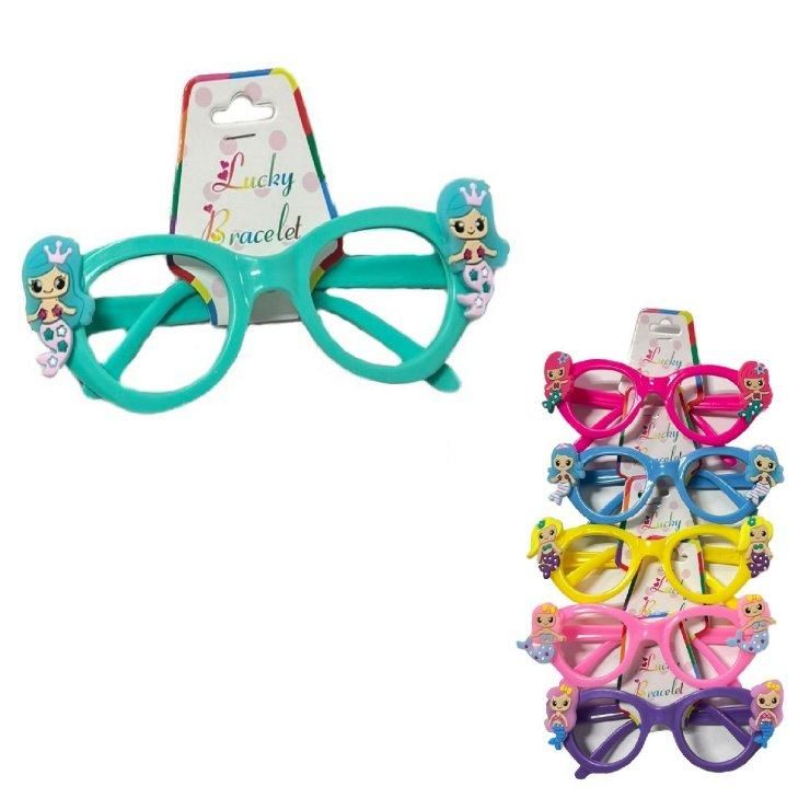 12 Wholesale Children's Novelty Party Glasses [mermaids]