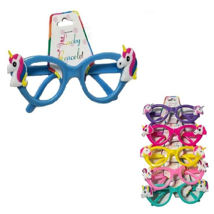 12 Wholesale Children's Novelty Party Glasses [unicorn]