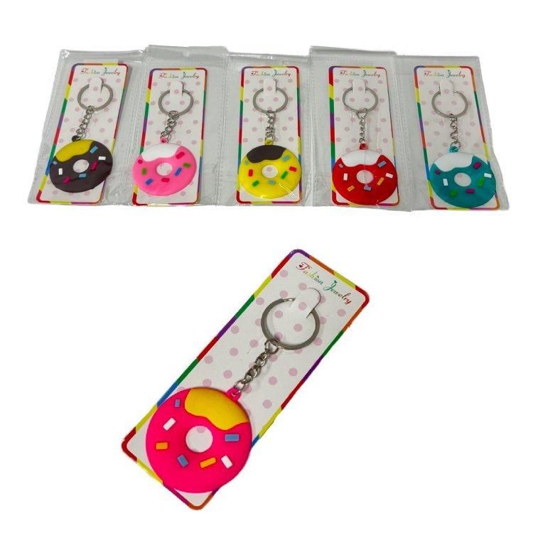 12 Pieces of Key Chain [silicone Donuts]