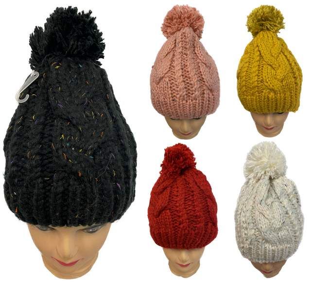 48 Pieces of Lady Winter Pom Pom Hat