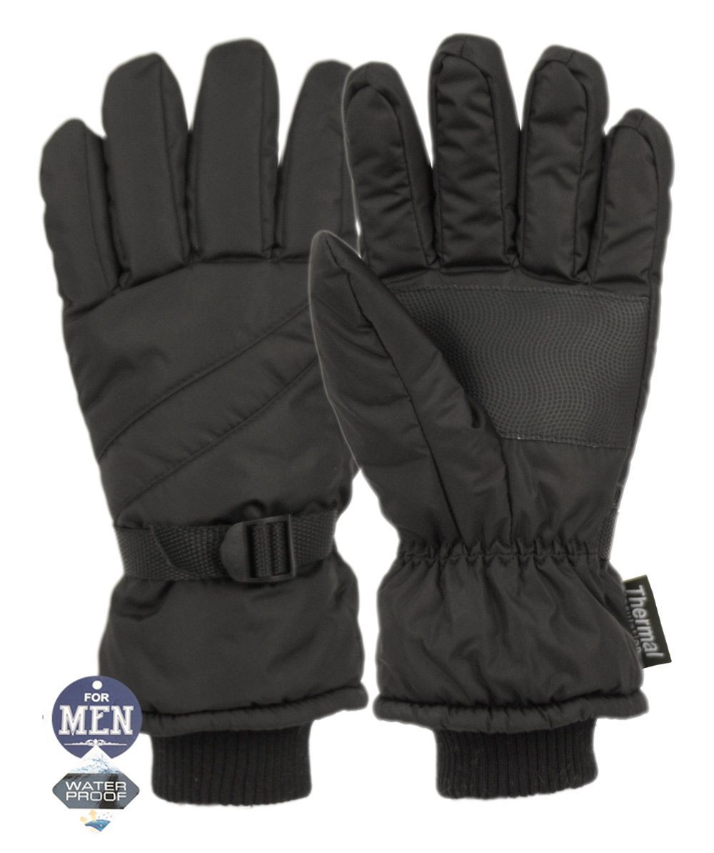 12 Pieces of Men's Winter Waterproof Ski Glove W/ Fleece Lining