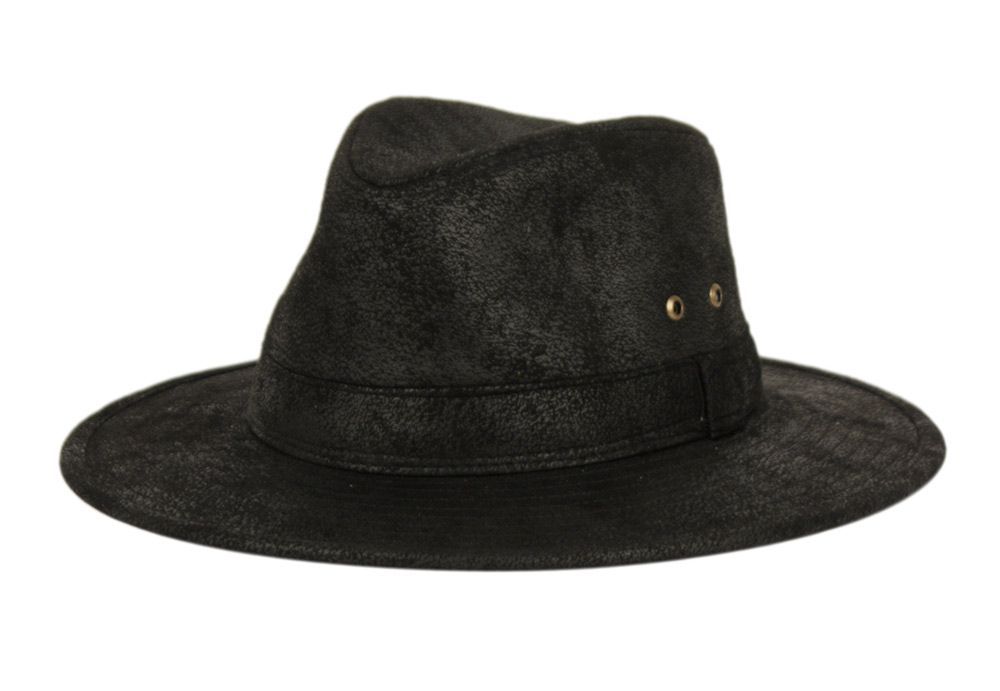 12 Pieces of Faux Leather Fedora With Band