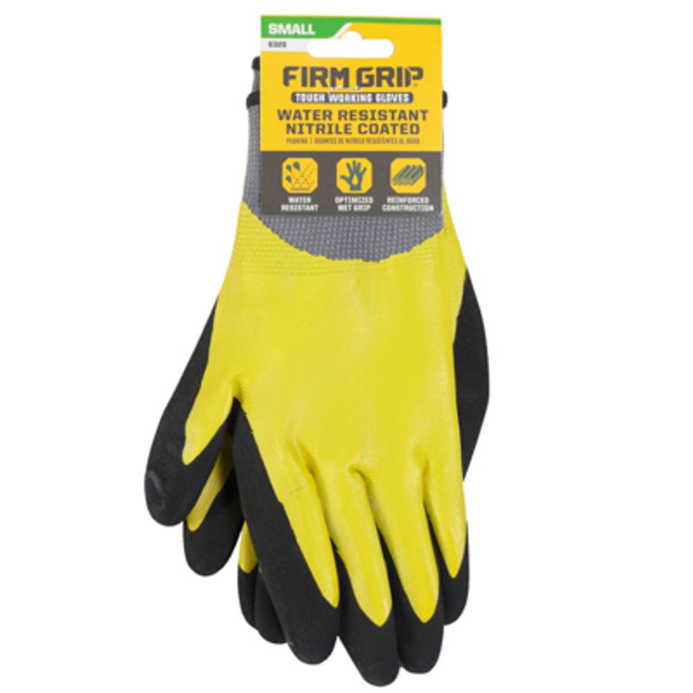 72 pieces of Gloves Water Resistant Nitrile Coated Small Firm Grip