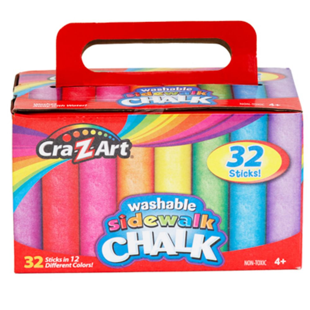 Sidewalk Chalk, 96 Pack, Non-Toxic, Colorful Jumbo Sidewalk Chalk for kids,  Sidewalk Chalk Bulk