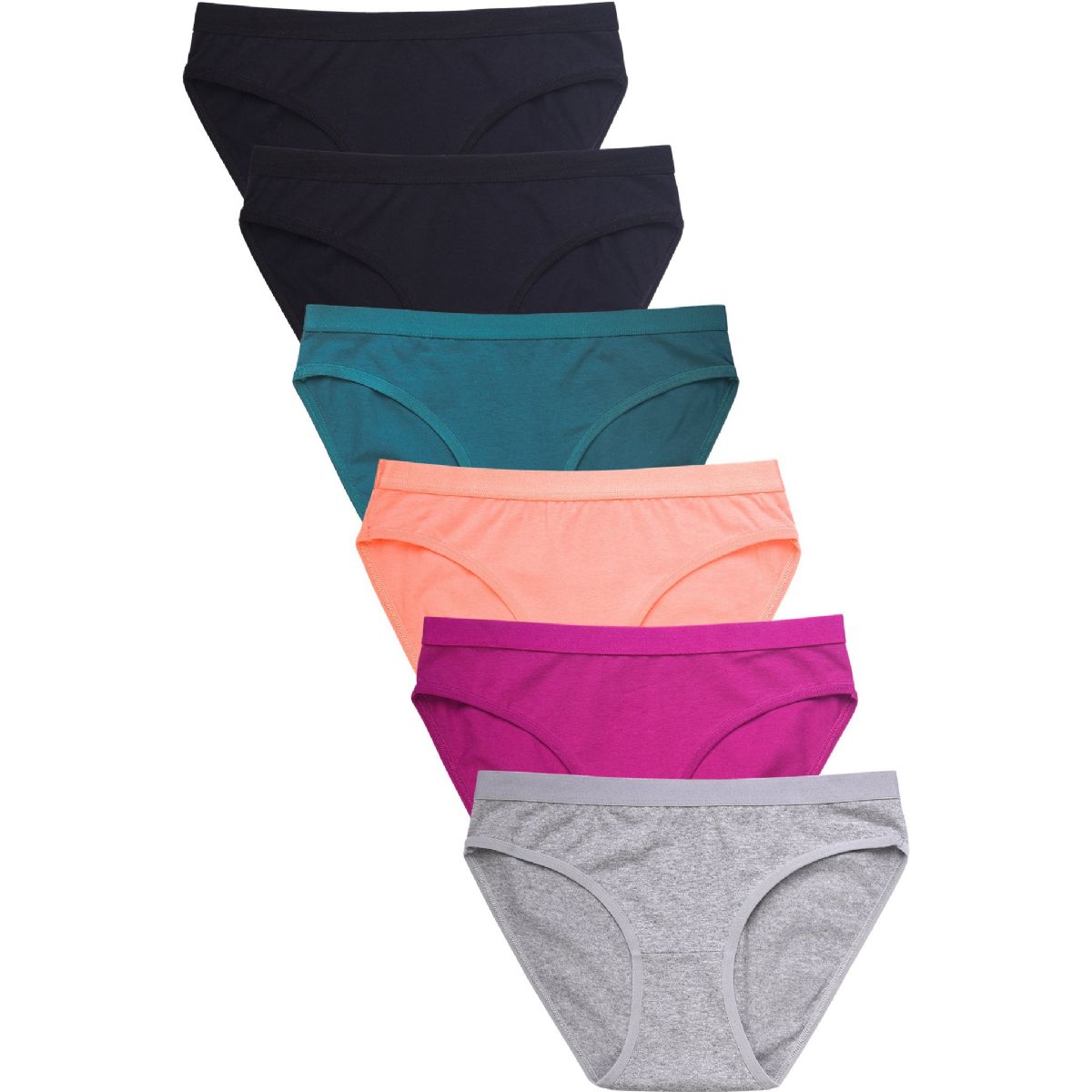 6 Wholesale Yacht & Smith Womens White Underwear, Panties In Bulk, 95%  Cotton - Size xl - at 