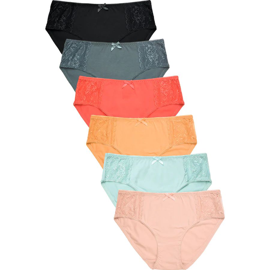 432 Wholesale Sofra Cotton Bikini Panty, HigH-Cut - at 