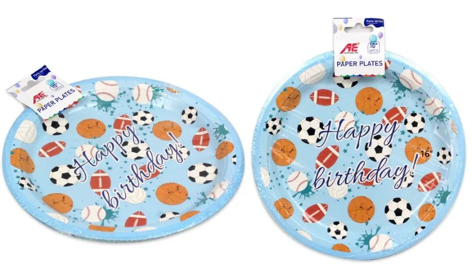 120 Pieces of 6pc Ball Party Paper Plate